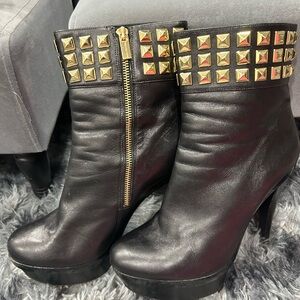 Studded Black Ankle Boots